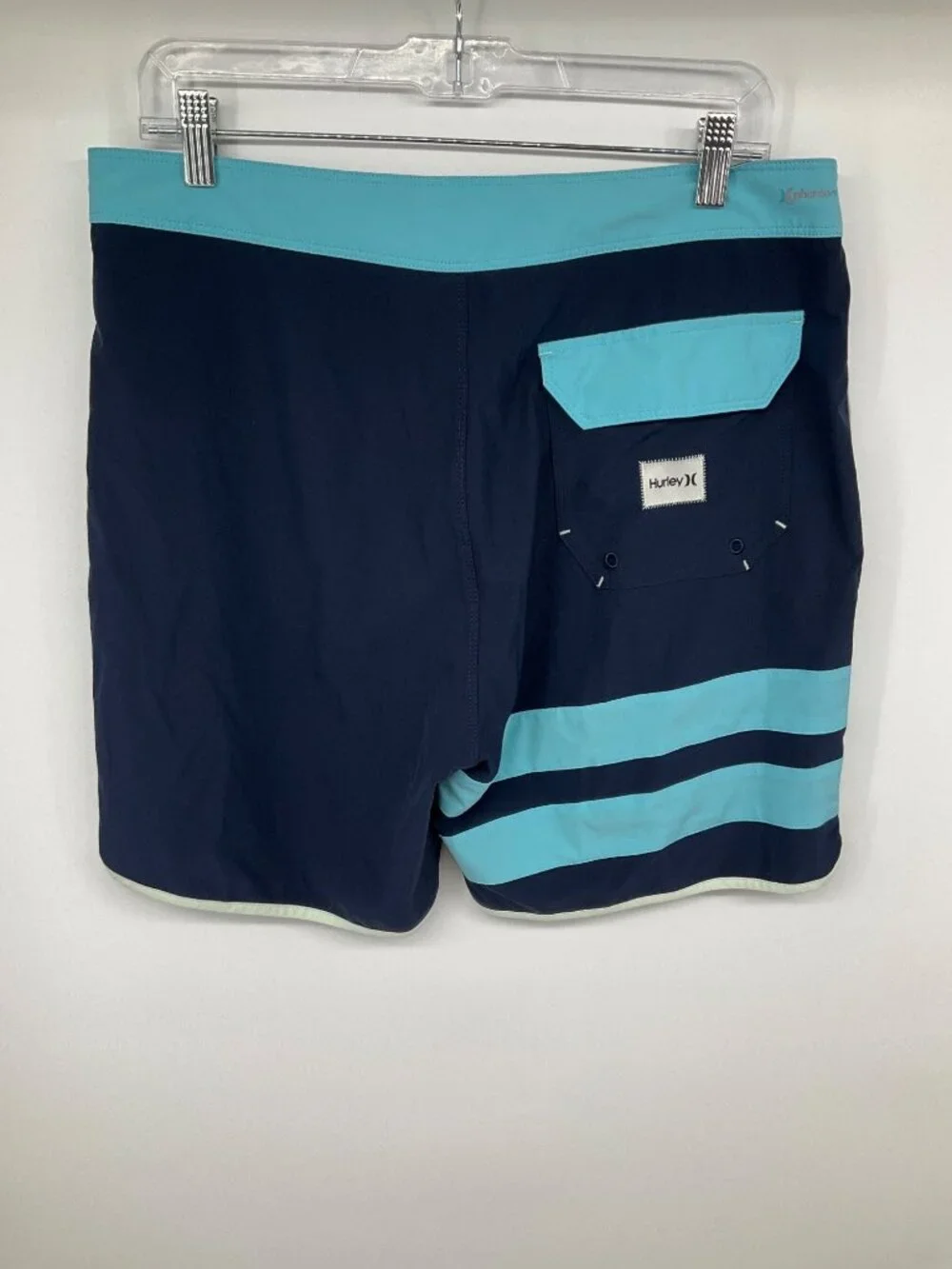 Hurley Phantom size 32 Block Party Obsidian Blue 2-tone board shorts, men's
